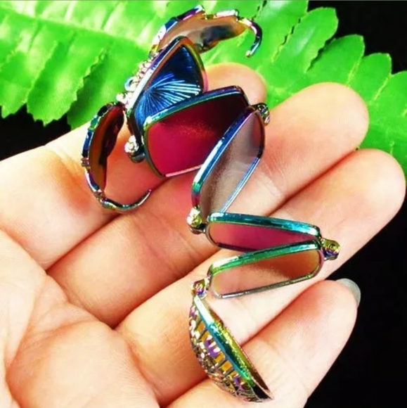 New Carved Rainbow Hematite Muli Open Pendant - Picture 4 of 6